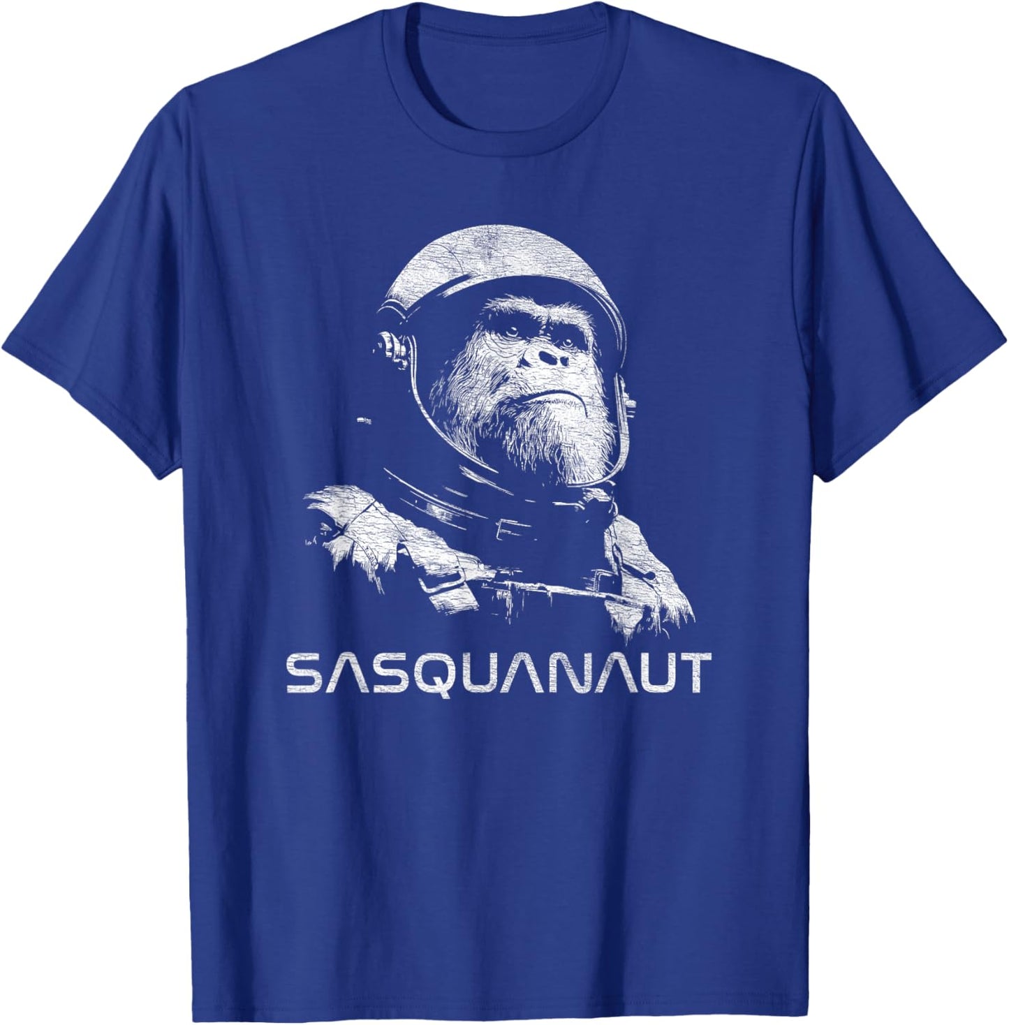 Funny Sasquatch Bigfoot Sasquanaut Space T-Shirt - T-Shirt | Royal