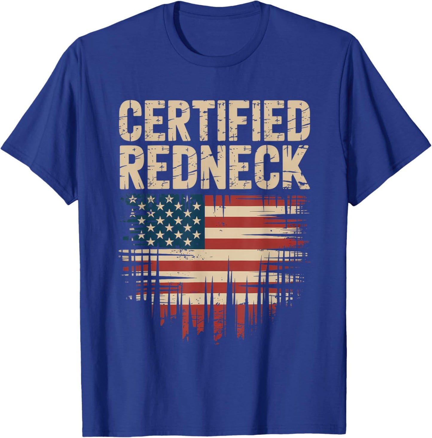 Redneck 4th of July Freedom American Flag T-Shirt - T-Shirt | Royal