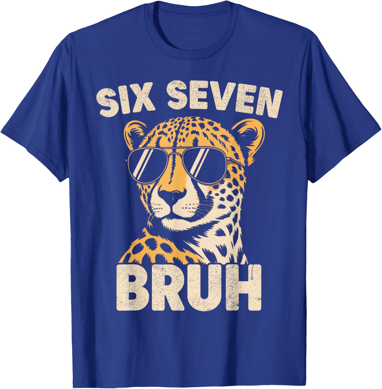 Boys Animal Print Clothes Bruh Cheetah 67 Meme Six Seven T-Shirt - T-Shirt | Royal