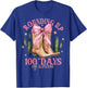 Funny Rounding Up 100 Days of School Pink Coquette Cowgirl T-Shirt - T-Shirt | Royal