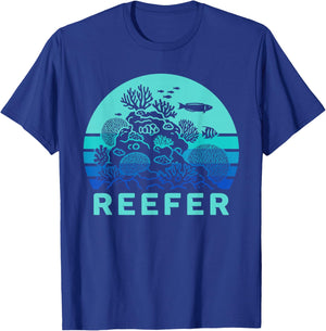 Retro Coral Reef Funny Reefer Aquarist T-Shirt - T-Shirt | Royal