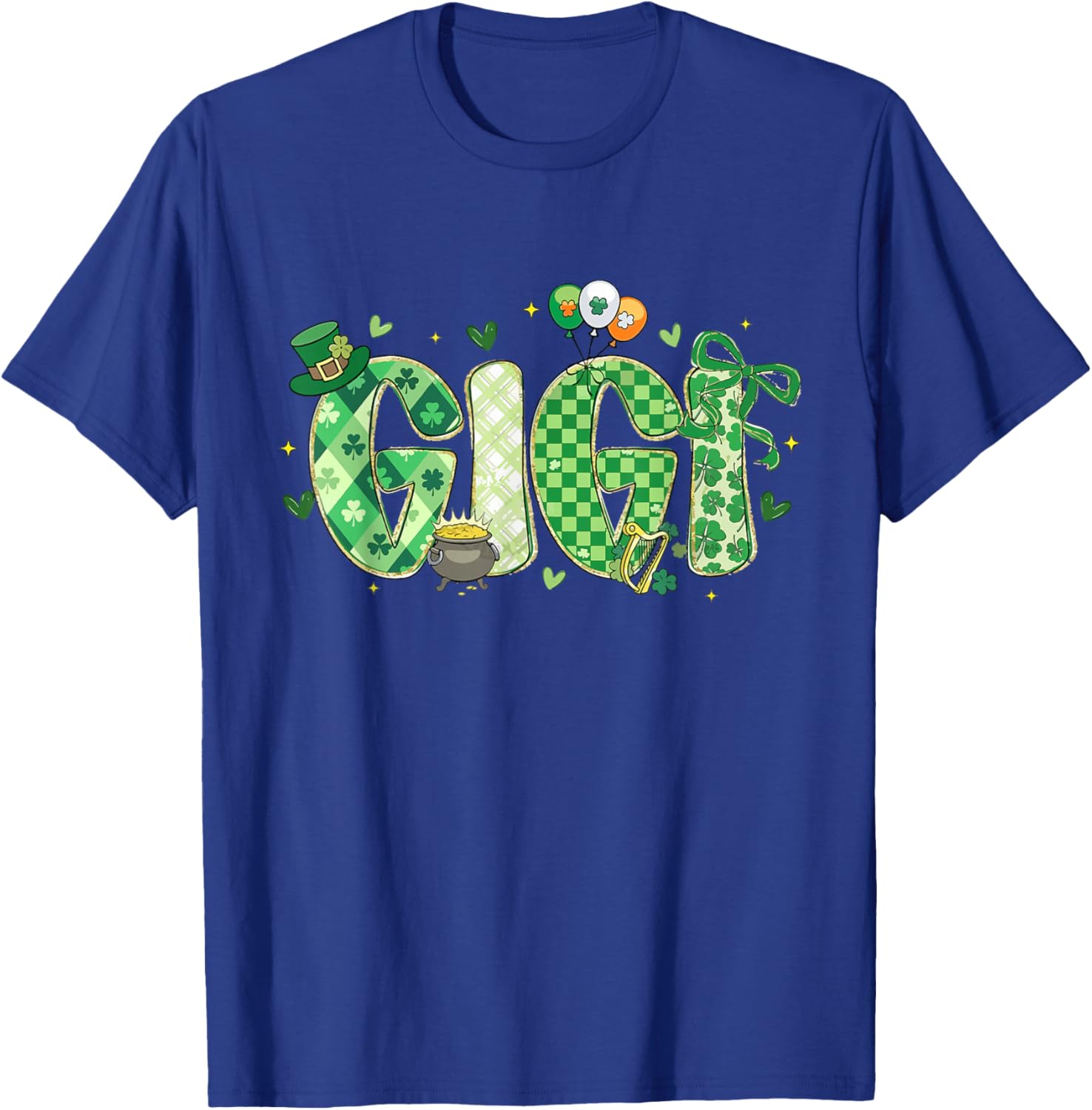 Funny Family St Patricks Day Lucky Gigi Shamrock Irish Girly T-Shirt - T-Shirt | Royal