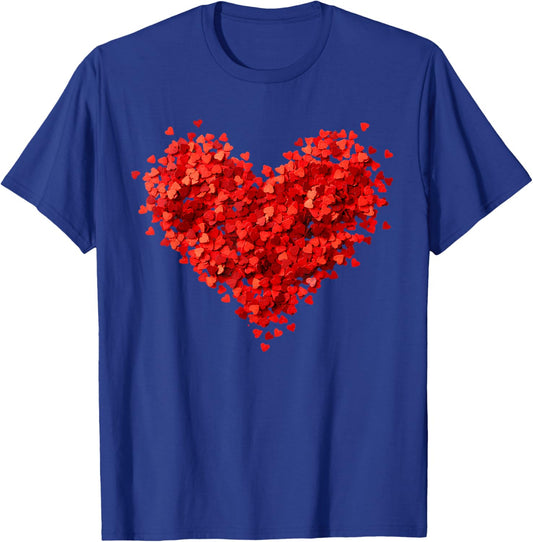Heart Valentine Love Couple Boys Girls Men Women T-Shirt - T-Shirt | Royal