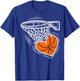 Valentines Day Basketball Heart Men Women Girls Kids T-Shirt - T-Shirt | Royal