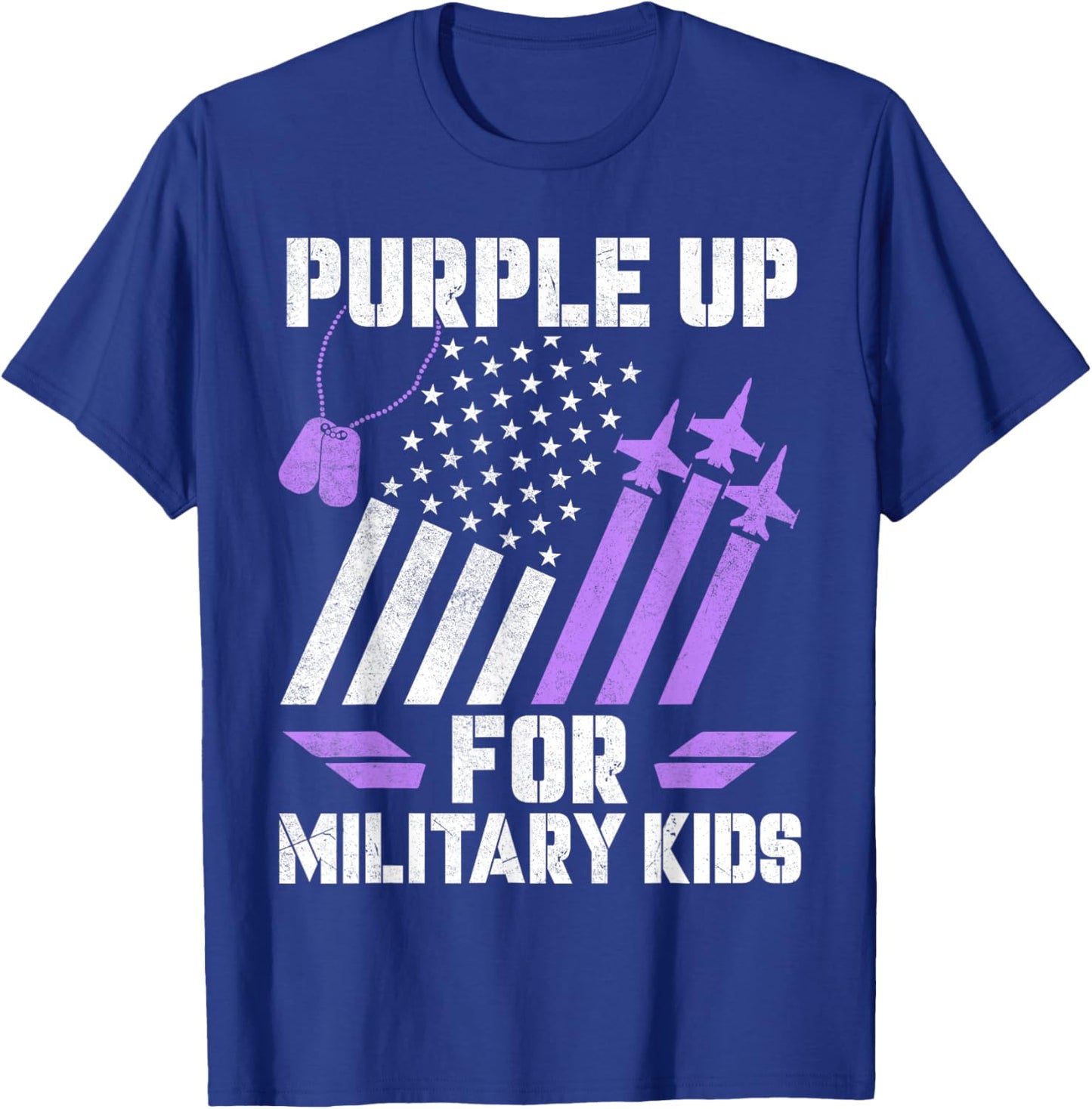 Month of The Military Child Purple Up for Military Kids T-Shirt - T-Shirt | Royal