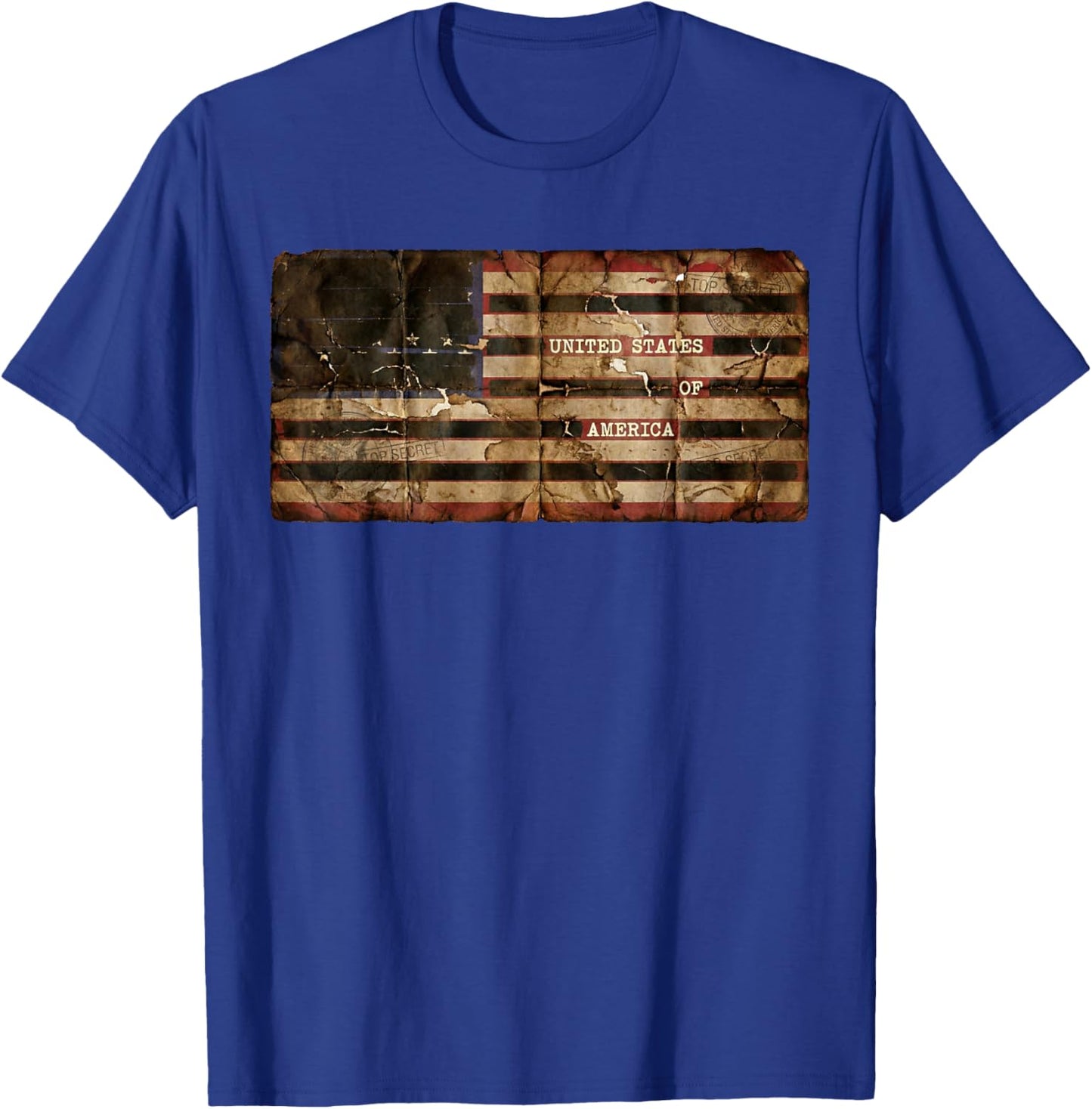 Censored Documents American Flag | United States of America T-Shirt - T-Shirt | Royal