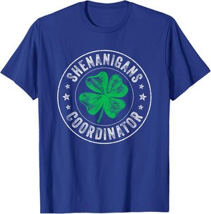 Shenanigans Coordinator Pattys Women Men St Patricks Day T-Shirt - T-Shirt | Royal