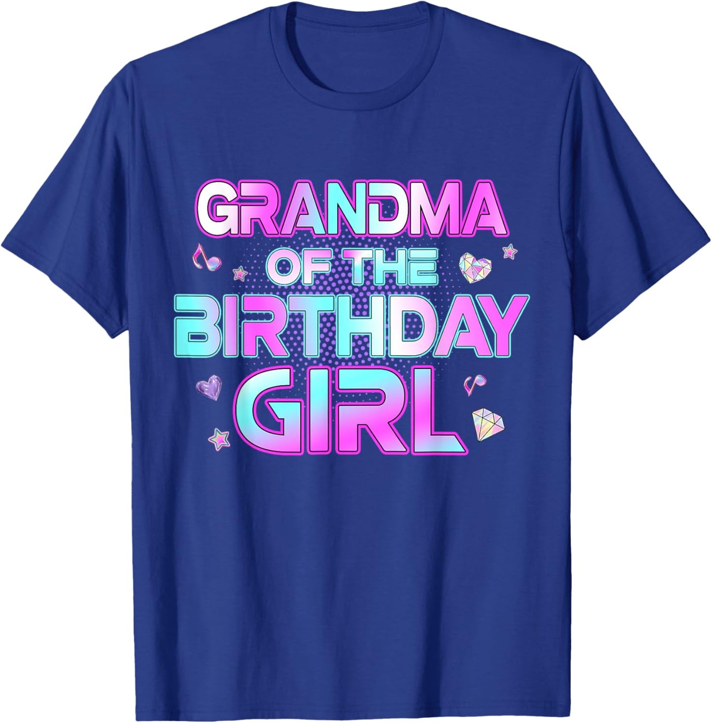 Grandma of The Birthday Girl Matching Family Birthday Party T-Shirt - T-Shirt | Royal