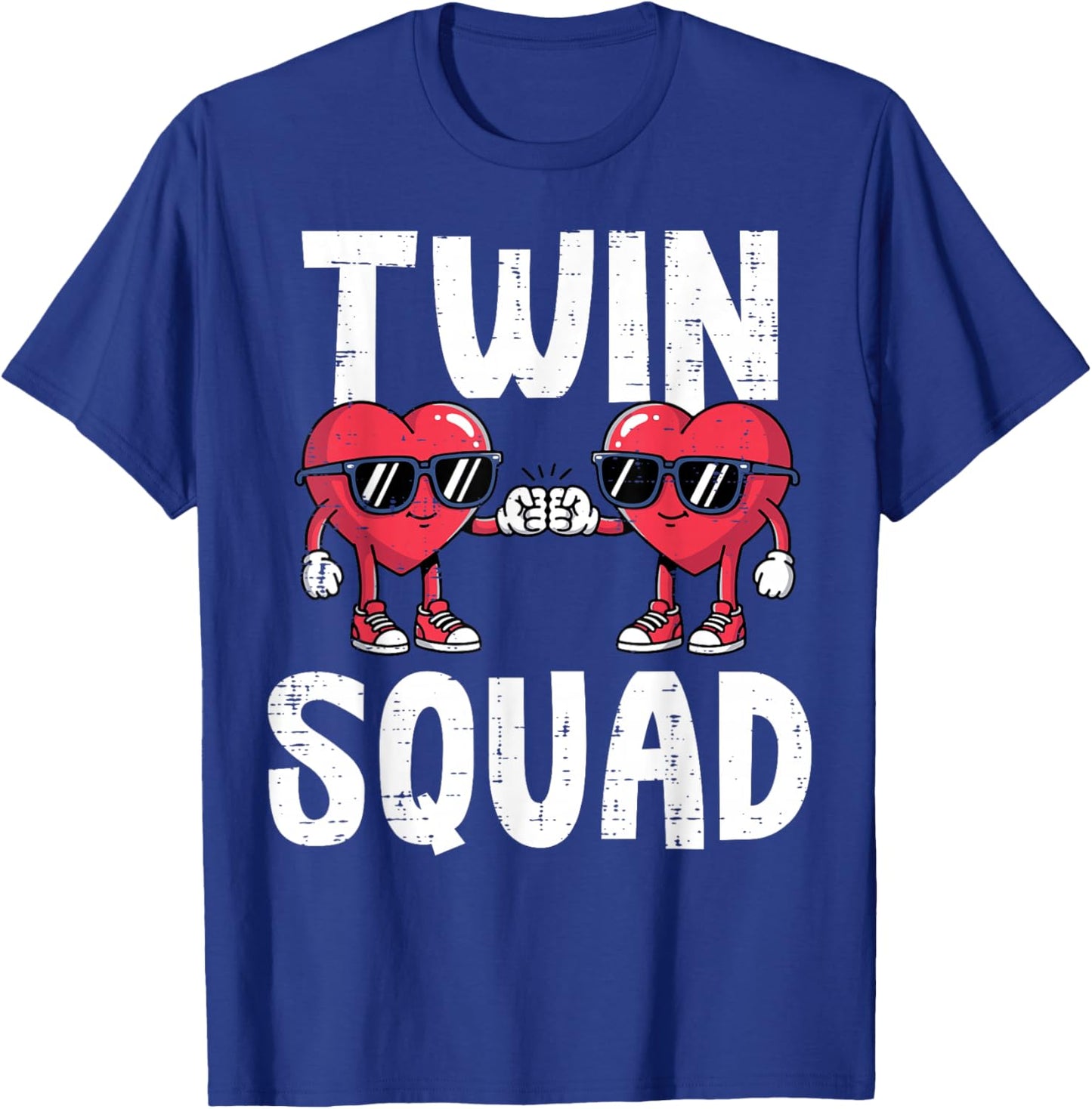 Valentines Day Hearts Twin Squad Fist Bump Men Women Kids T-Shirt - T-Shirt | Royal