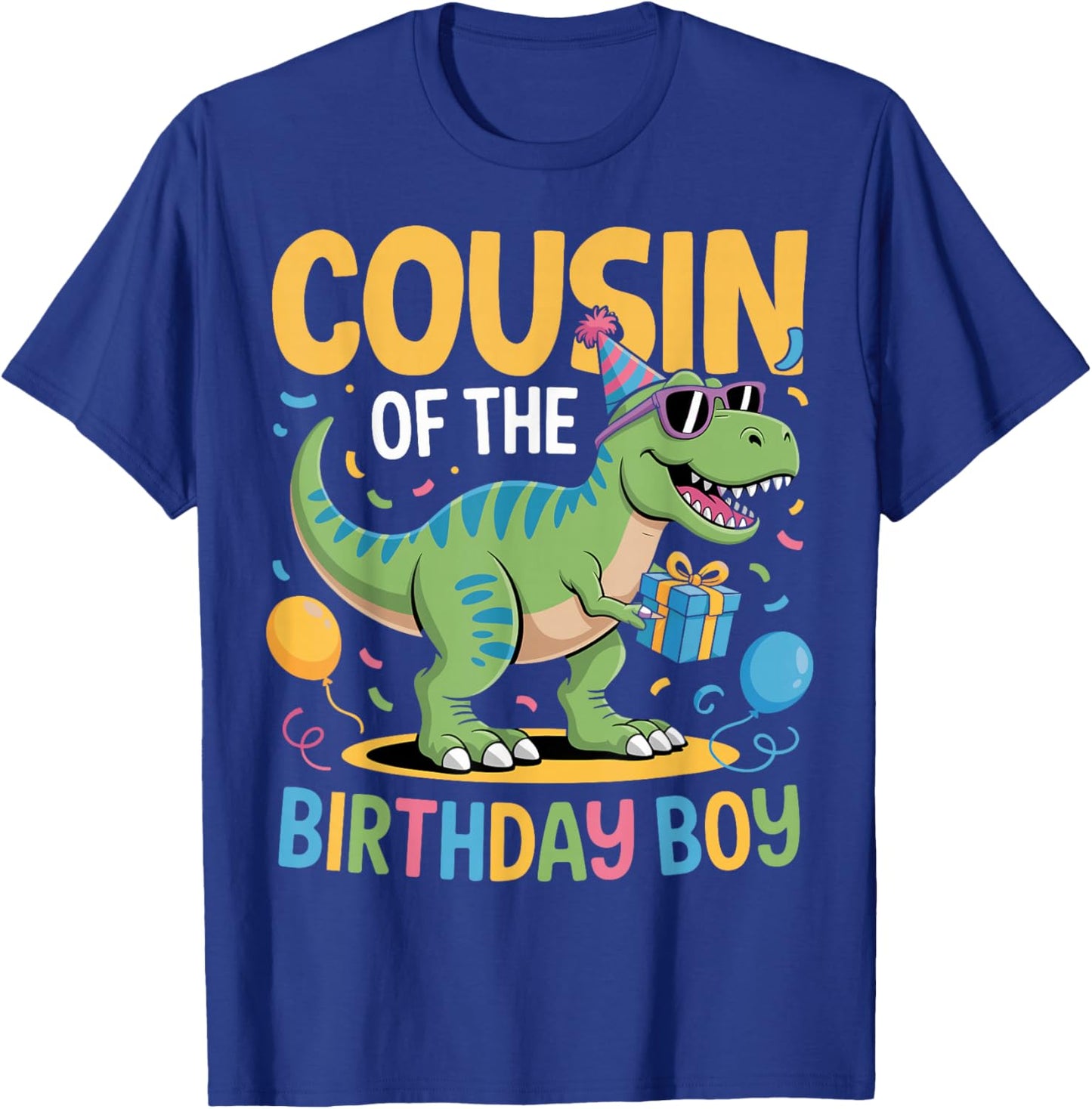 Cousin of The Birthday Party Outfit Dinosaur Squad Cousin T-Shirt - T-Shirt | Royal