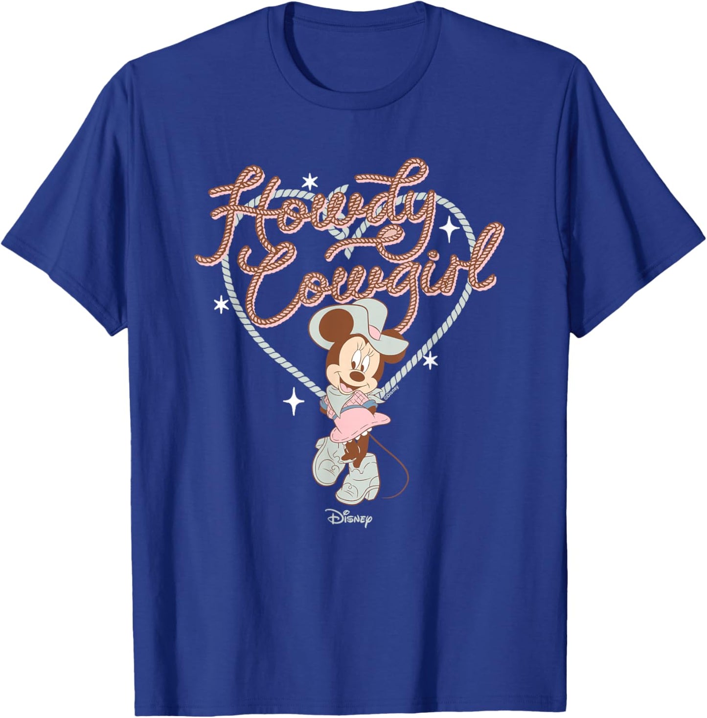 Disney Minnie Mouse Howdy Cowgirl Western Retro T-Shirt - T-Shirt | Royal