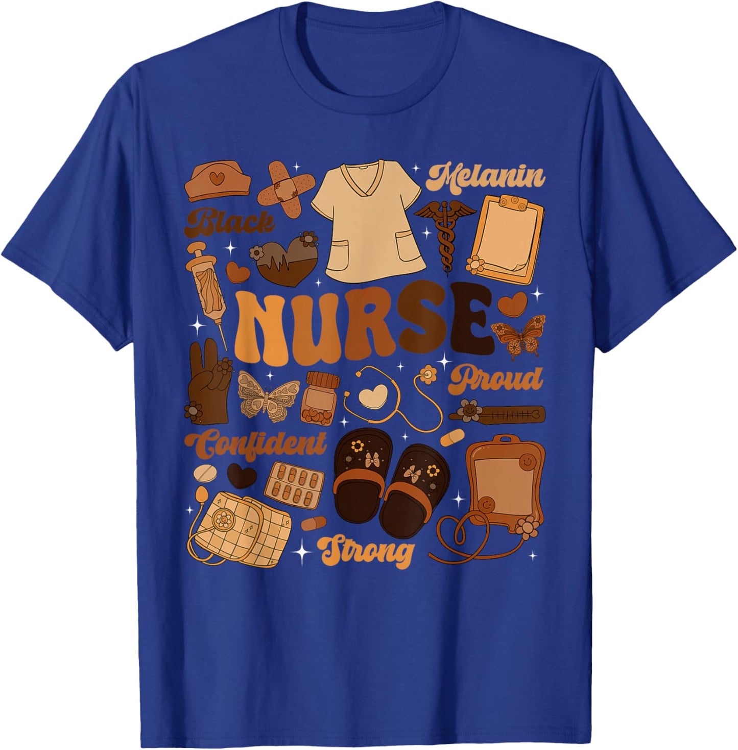 Nurses Black History Month African Americans Women Girls BHM T-Shirt - T-Shirt | Royal
