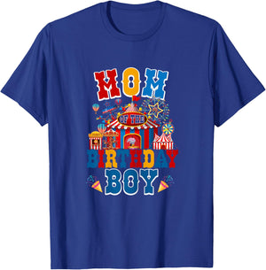Mom of The Birthday for Boy Circus Carnival Theme Party T-Shirt - T-Shirt | Royal