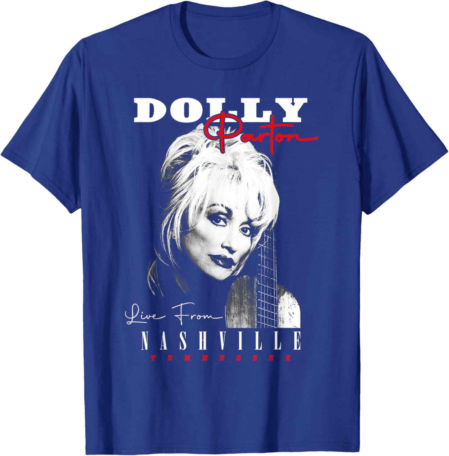 Dolly Parton Live from Nashville Tennessee Photo Portrait T-Shirt - T-Shirt | Royal