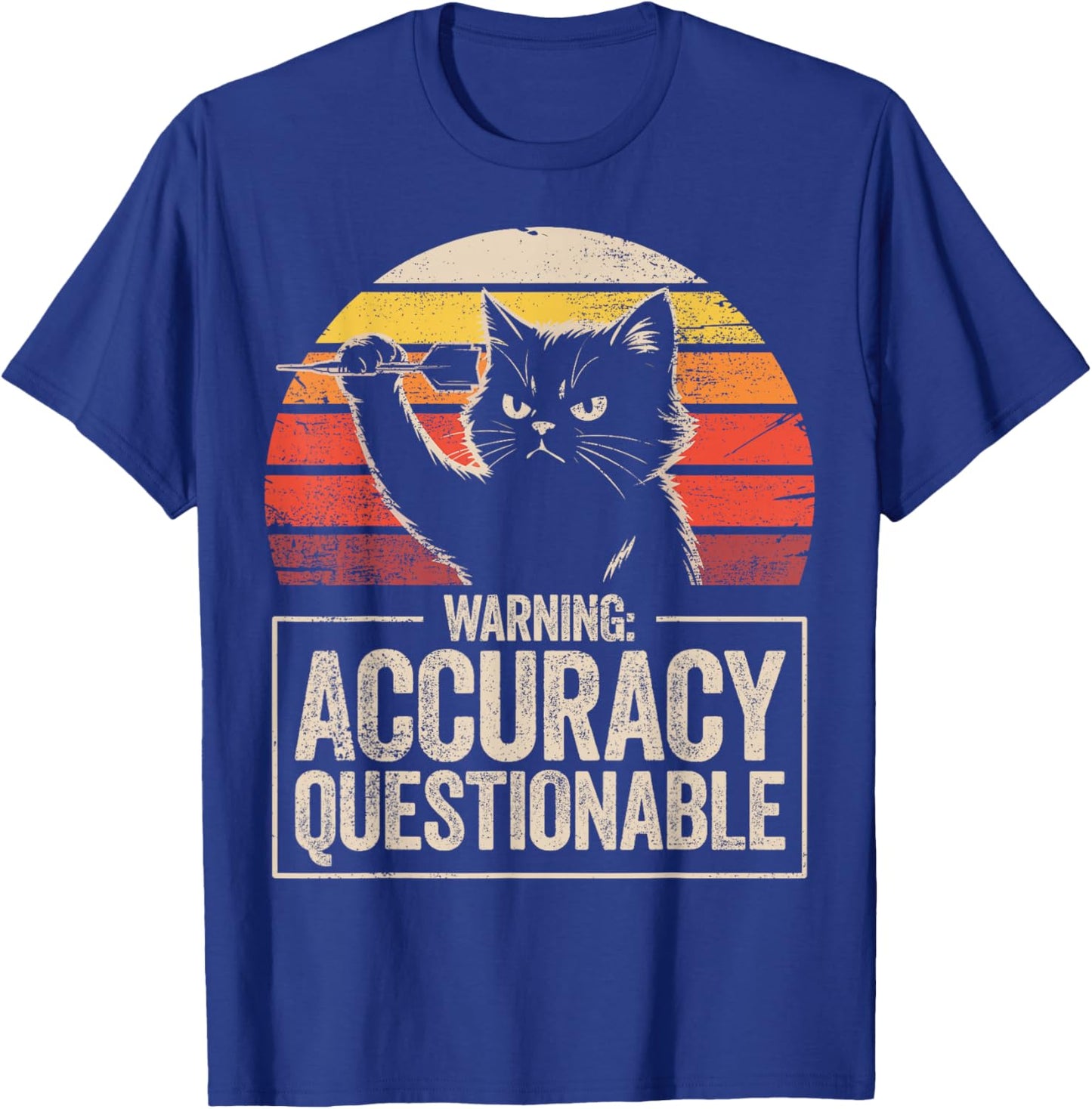 Hilarious Darts Player Bar League Cat Darts T-Shirt - T-Shirt | Royal