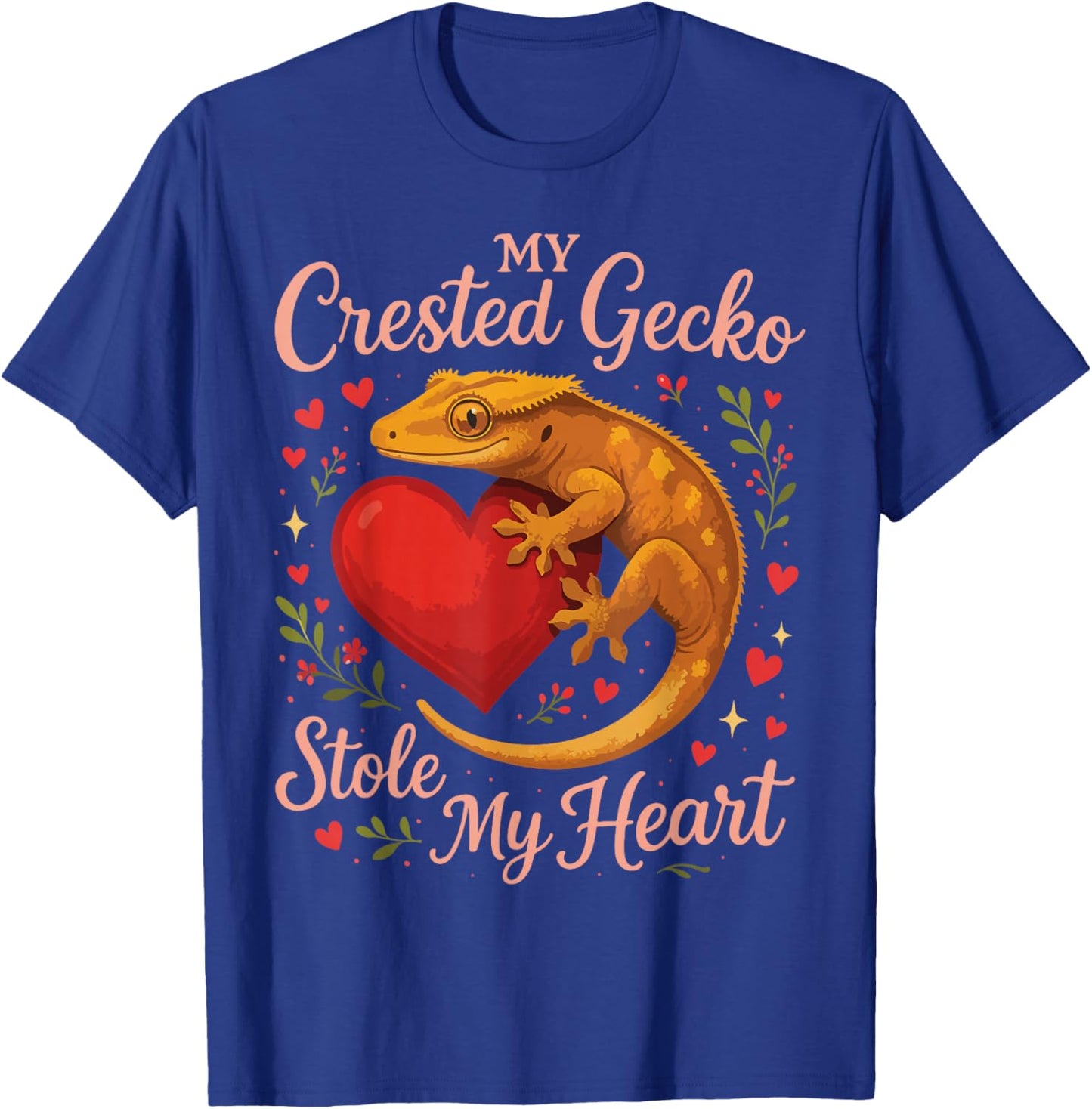 Crested Gecko Valentines Day My Crested Gecko Stole My Heart T-Shirt - T-Shirt | Royal