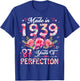 87 Year Old Made in 1939 Floral 87th Birthday Women T-Shirt - T-Shirt | Royal