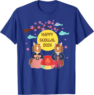 Happy Seollal 2026 Korean Lunar New Year of The Horse T-Shirt - T-Shirt | Royal