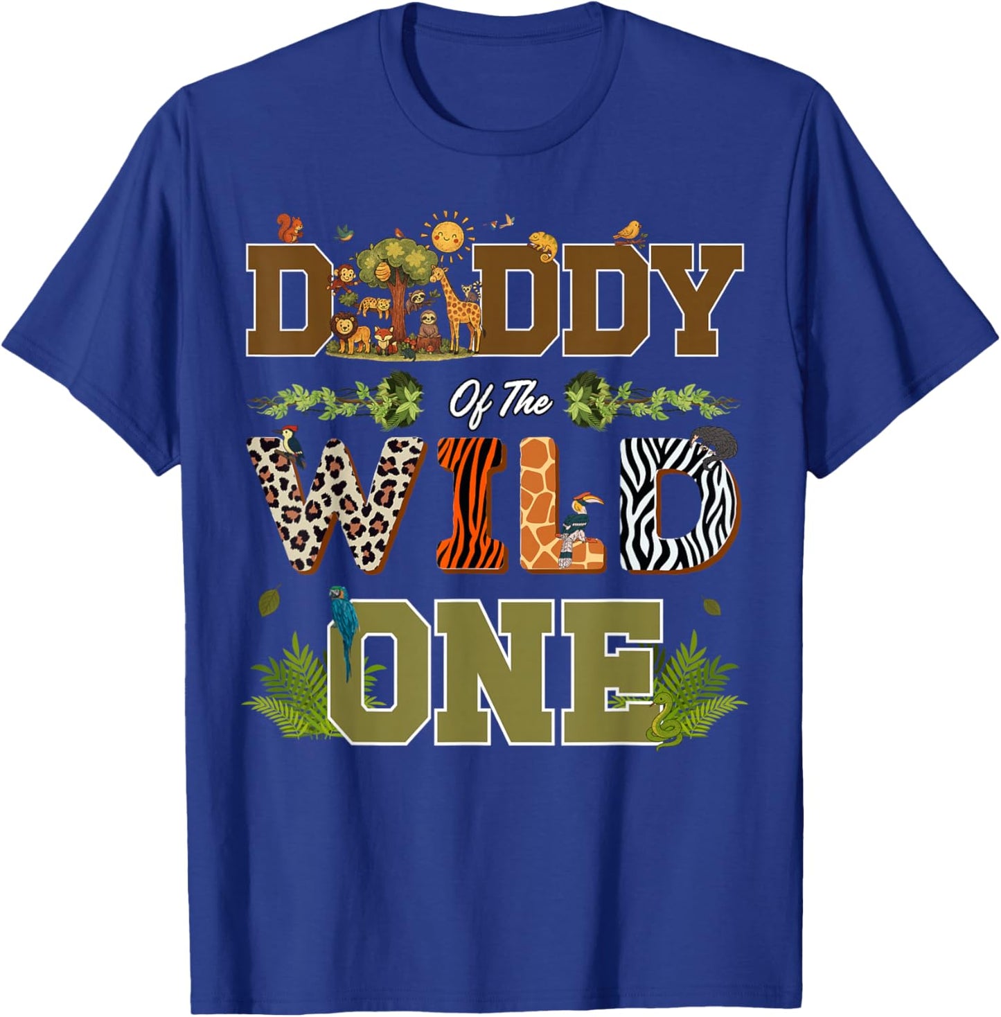 Daddy of The Wild One 1st Birthday Safari T-Shirt - T-Shirt | Royal