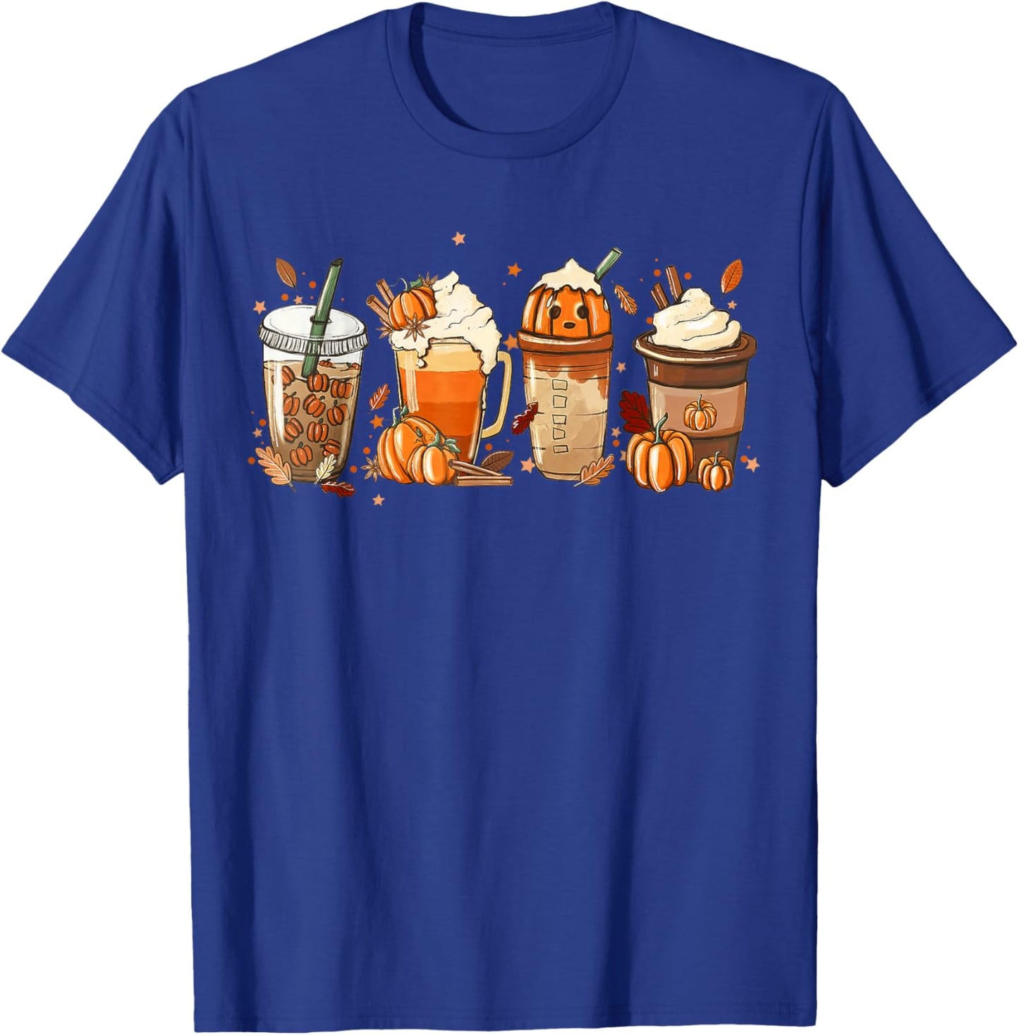 Pumpkin Spice Latte, Fall Coffee, Pumpkin Spice,Thanksgiving T-Shirt - T-Shirt | Royal