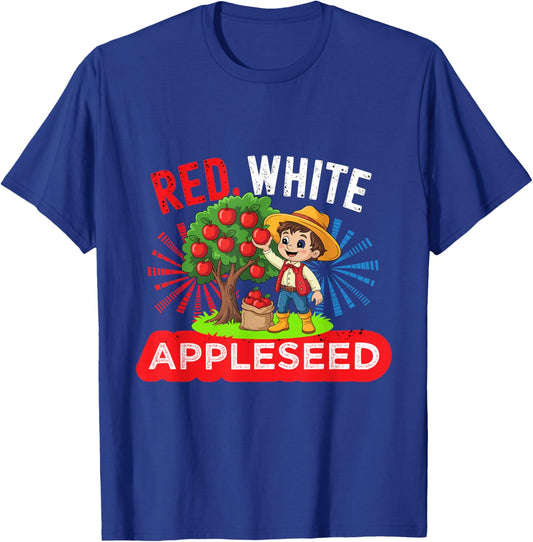 Johnny Appleseed Day Costume US September 26th Retro Tree T-Shirt - T-Shirt | Royal