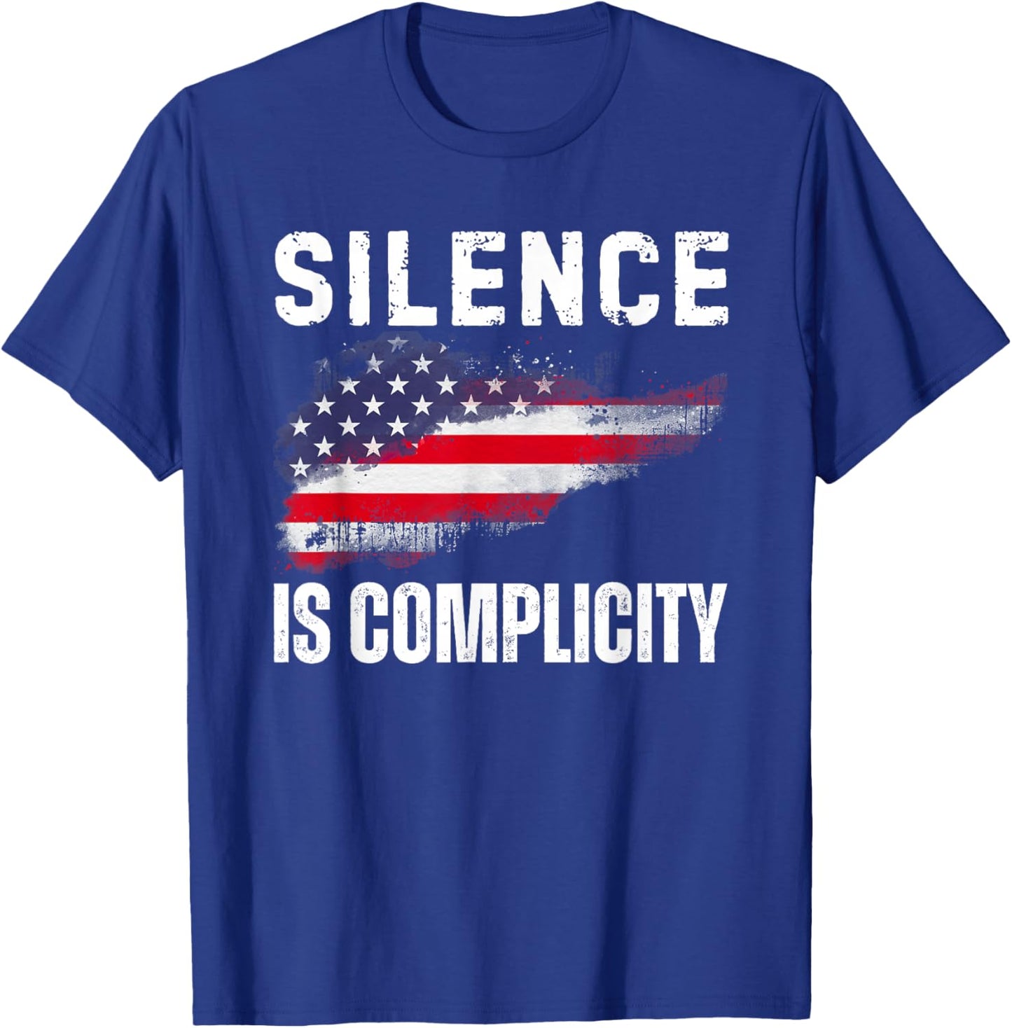 Silence is Complicity Flag T-Shirt - T-Shirt | Royal