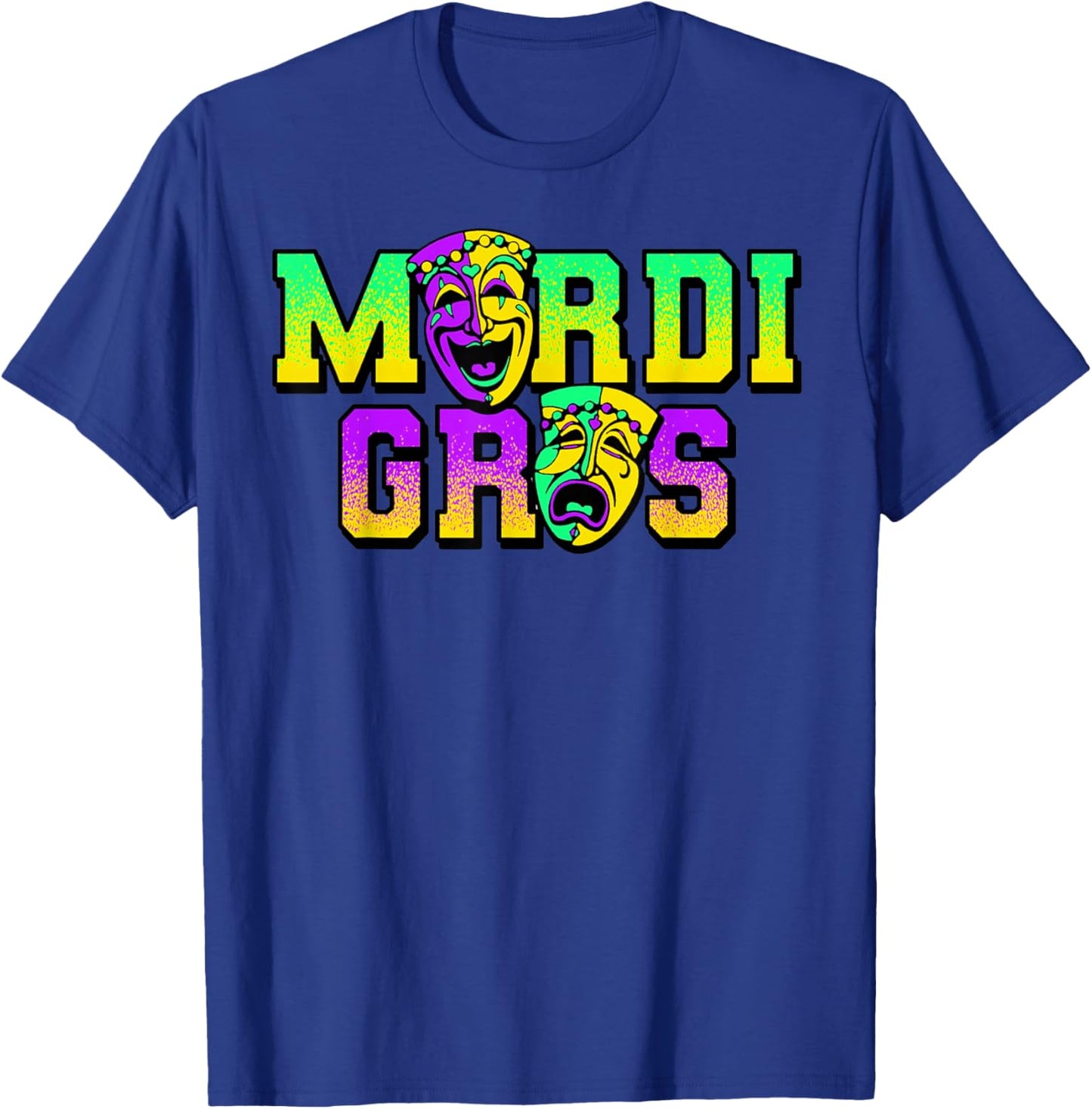 Funny Mardi Gras Costume Funny Party Mask Women Kids T-Shirt - T-Shirt | Royal