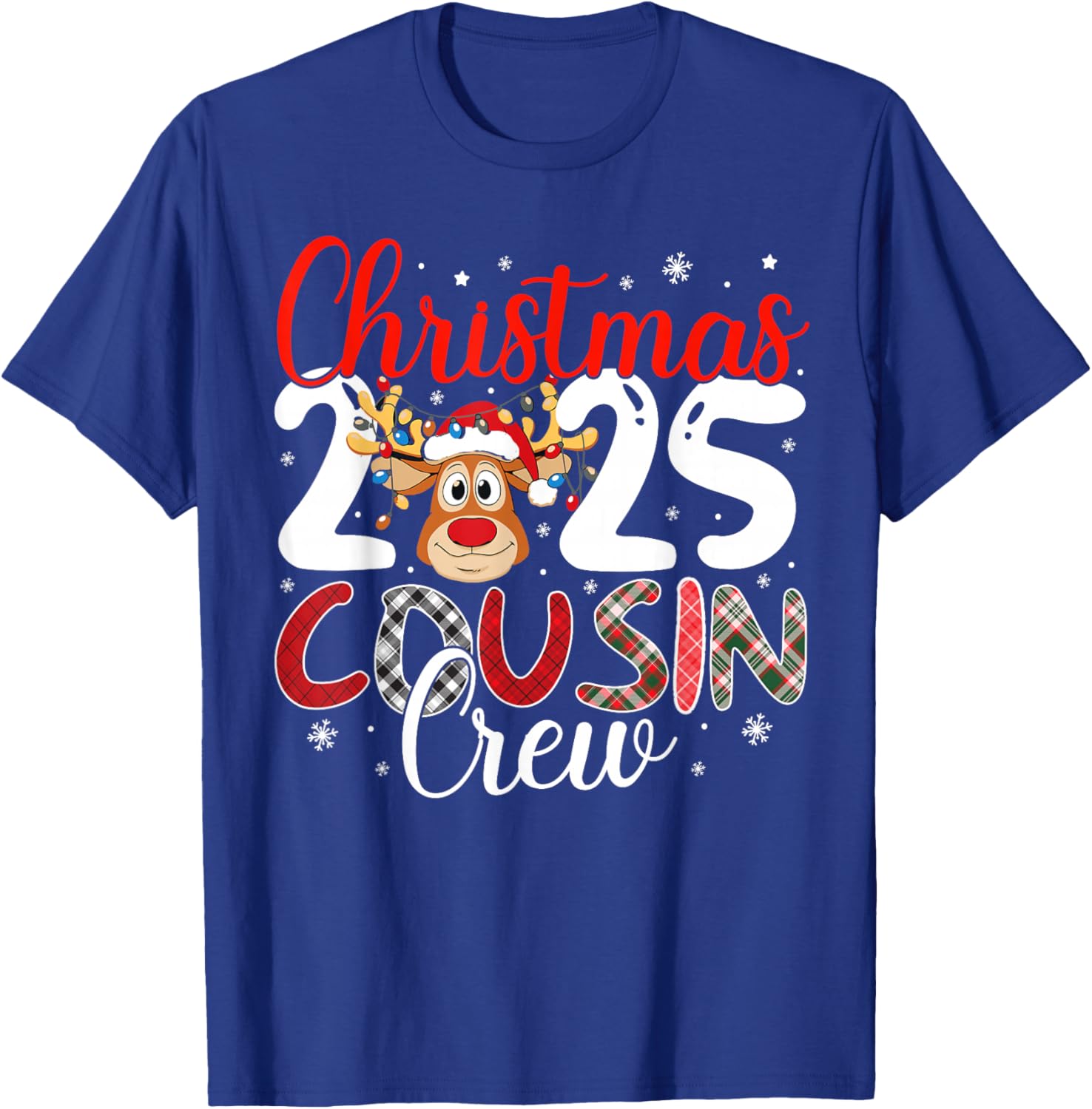 Christmas Cousin Crew 2025 Matching Family Xmas Pajamas T-Shirt - T-Shirt | Royal