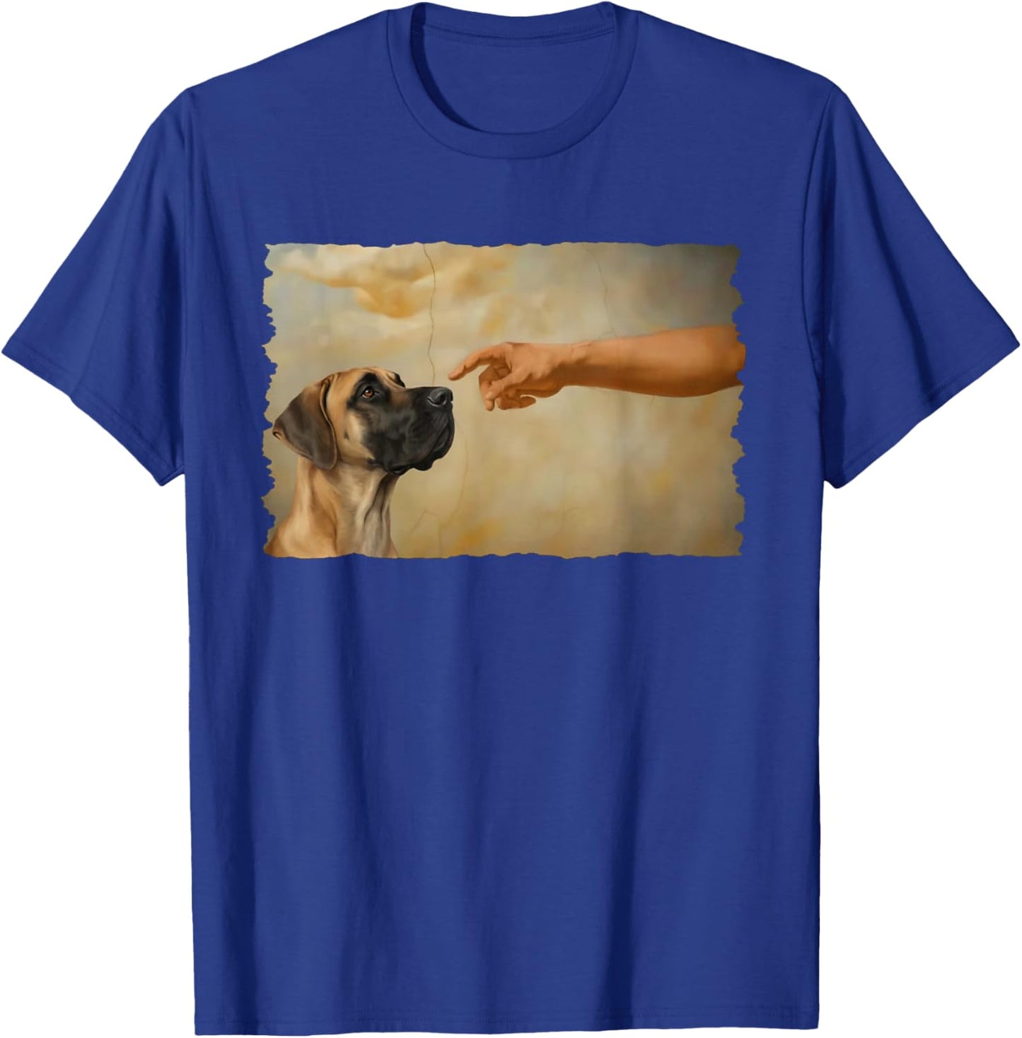 God Creates Great Fawn Great Dane Dog Lover T-Shirt - T-Shirt | Royal