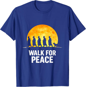 Walk for Aloka Peace Walking Monks Zen Art T-Shirt - T-Shirt | Royal