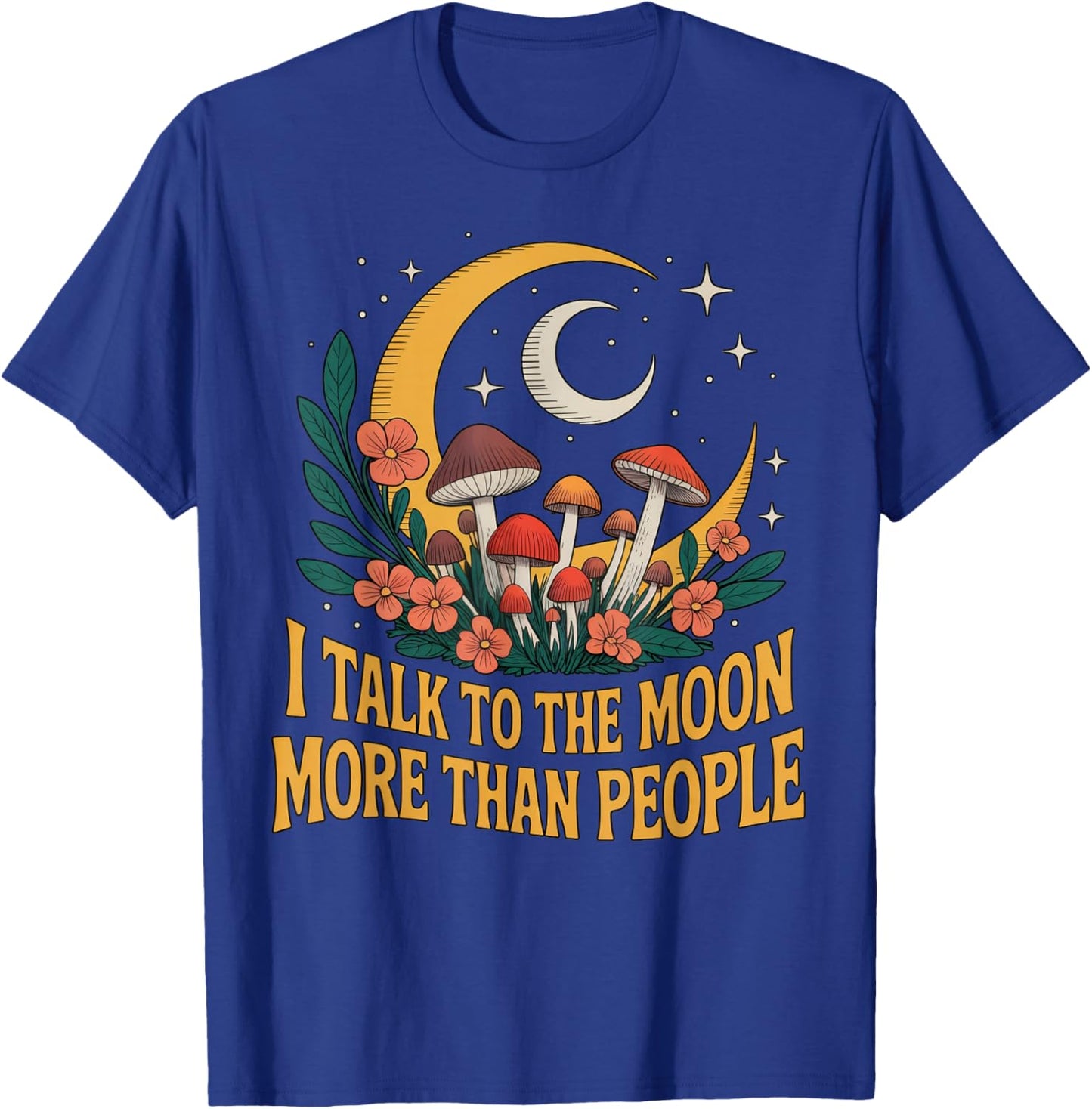 Talk to The Moon Witchcraft Moon Goth Occult T-Shirt - T-Shirt | Royal
