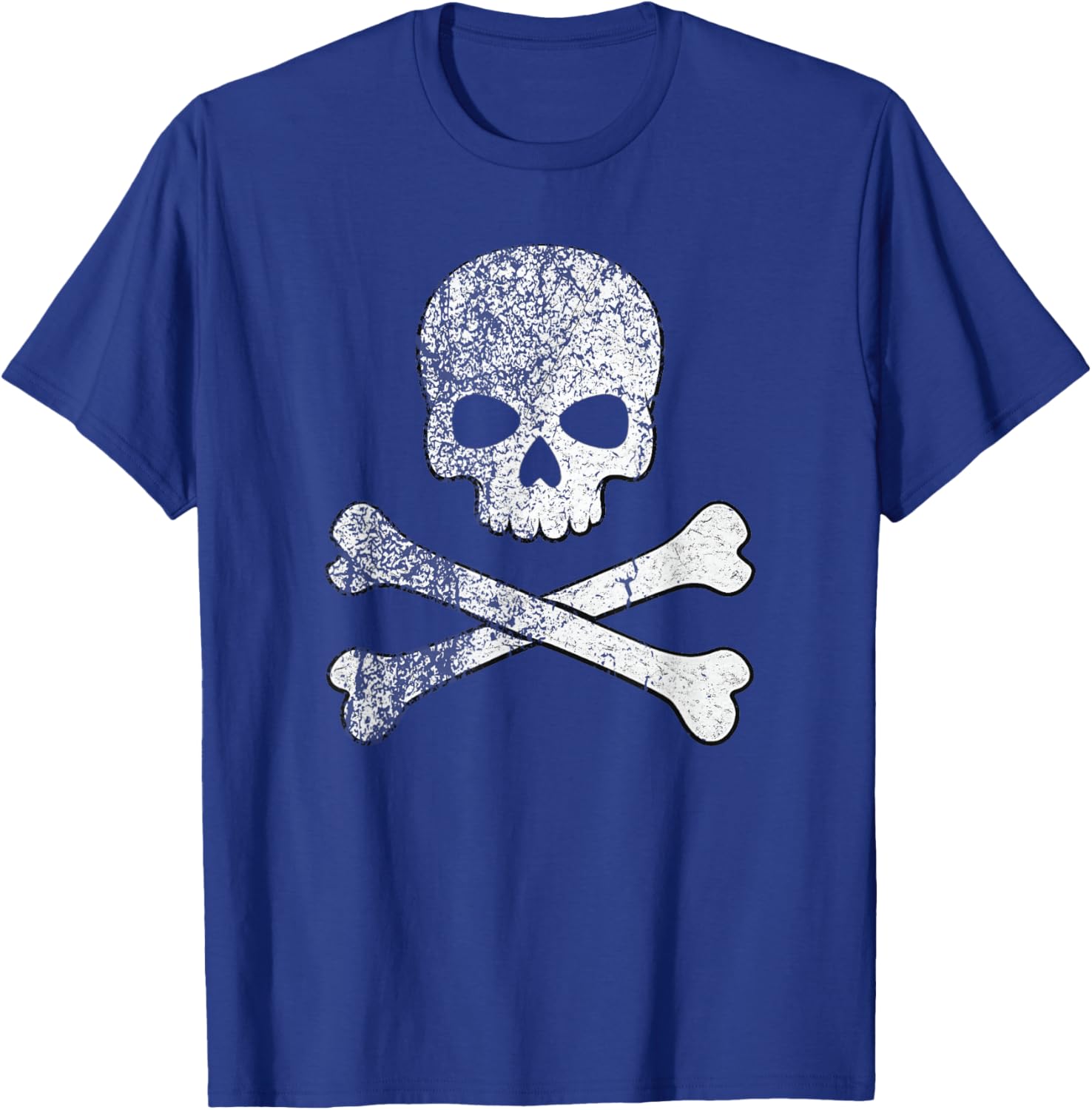 Skull and Crossbones Skeleton Pirate Jolly Roger Boys Girls T-Shirt - T-Shirt | Royal
