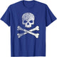 Skull and Crossbones Skeleton Pirate Jolly Roger Boys Girls T-Shirt - T-Shirt | Royal