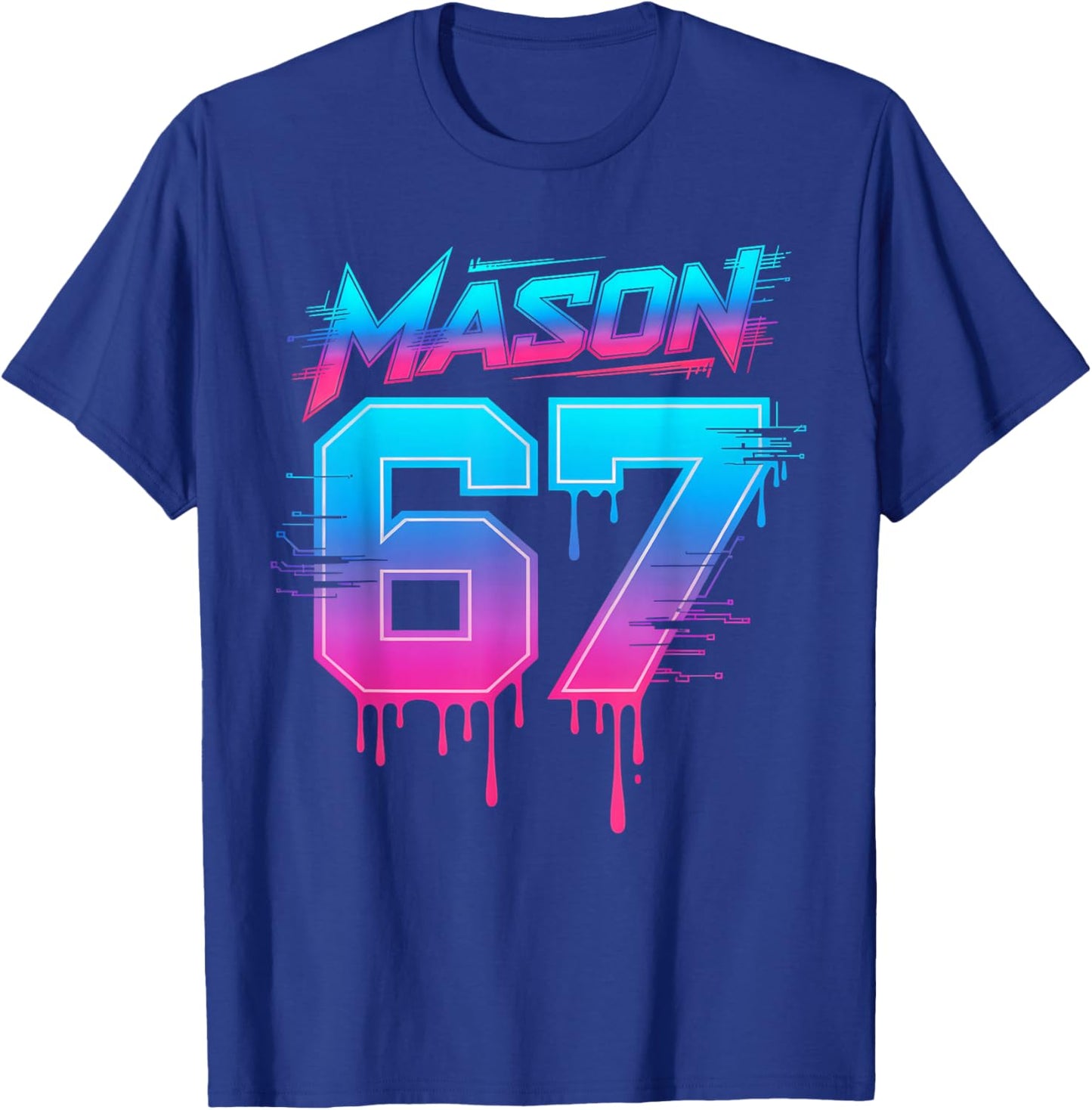 Mason 67 Drip Aesthetic T-Shirt - T-Shirt | Royal