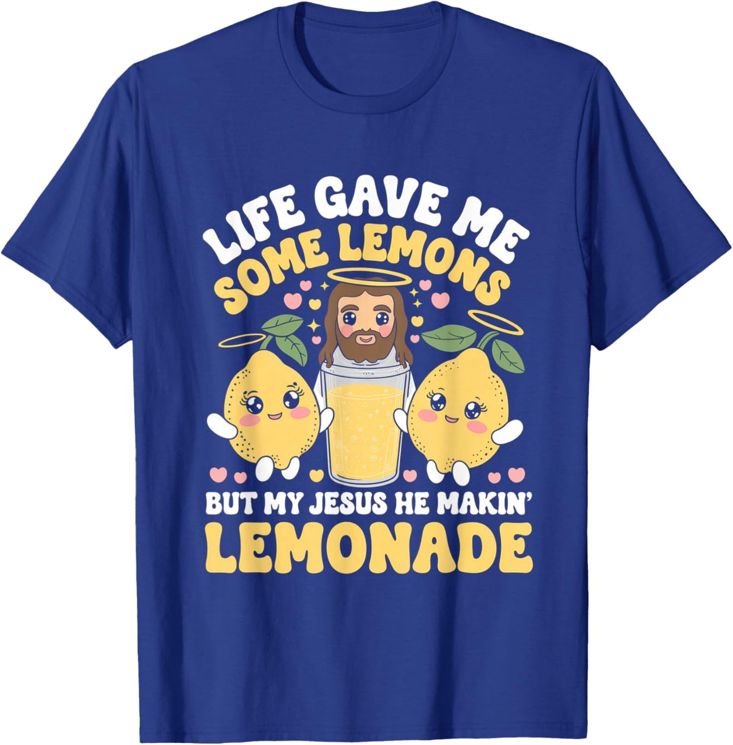 Life Gave Me Some Lemons Jesus Christian Cross Bible T-Shirt - T-Shirt | Royal