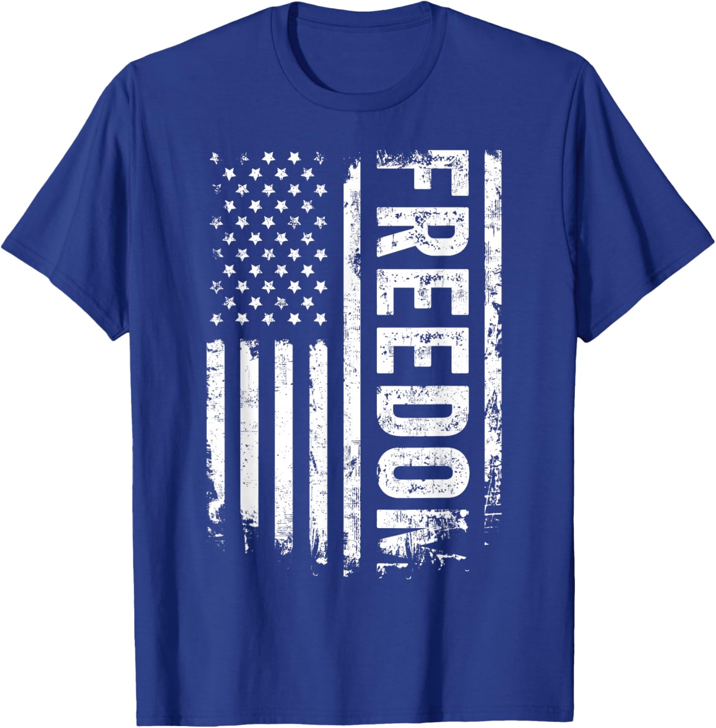 Vintage America Flag Freedom Grunge USA Design T-Shirt - T-Shirt | Royal