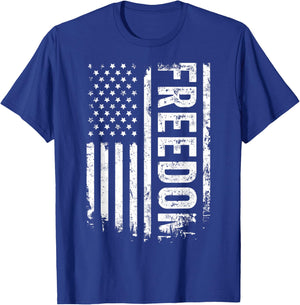 Vintage America Flag Freedom Grunge USA Design T-Shirt - T-Shirt | Royal