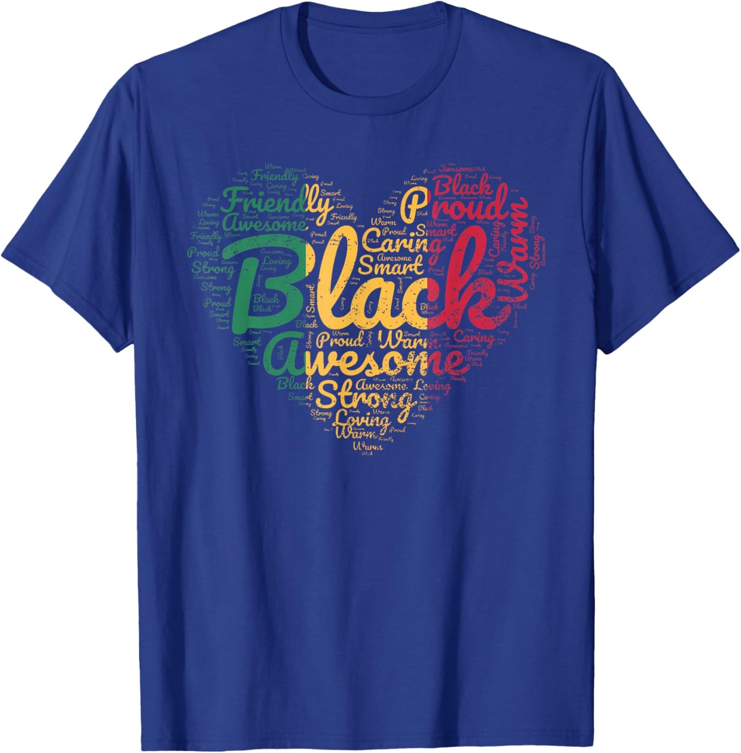 Valentines Day Juneteenth Black History Month Proud Heart T-Shirt - T-Shirt | Royal