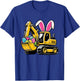 Kids Easter Excavator Bunny Ears Construction Toddler Boys Kids T-Shirt - T-Shirt | Royal