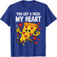 Pizza Heart Funny Valentines Day Men Women Girls Boys Kids T-Shirt - T-Shirt | Royal