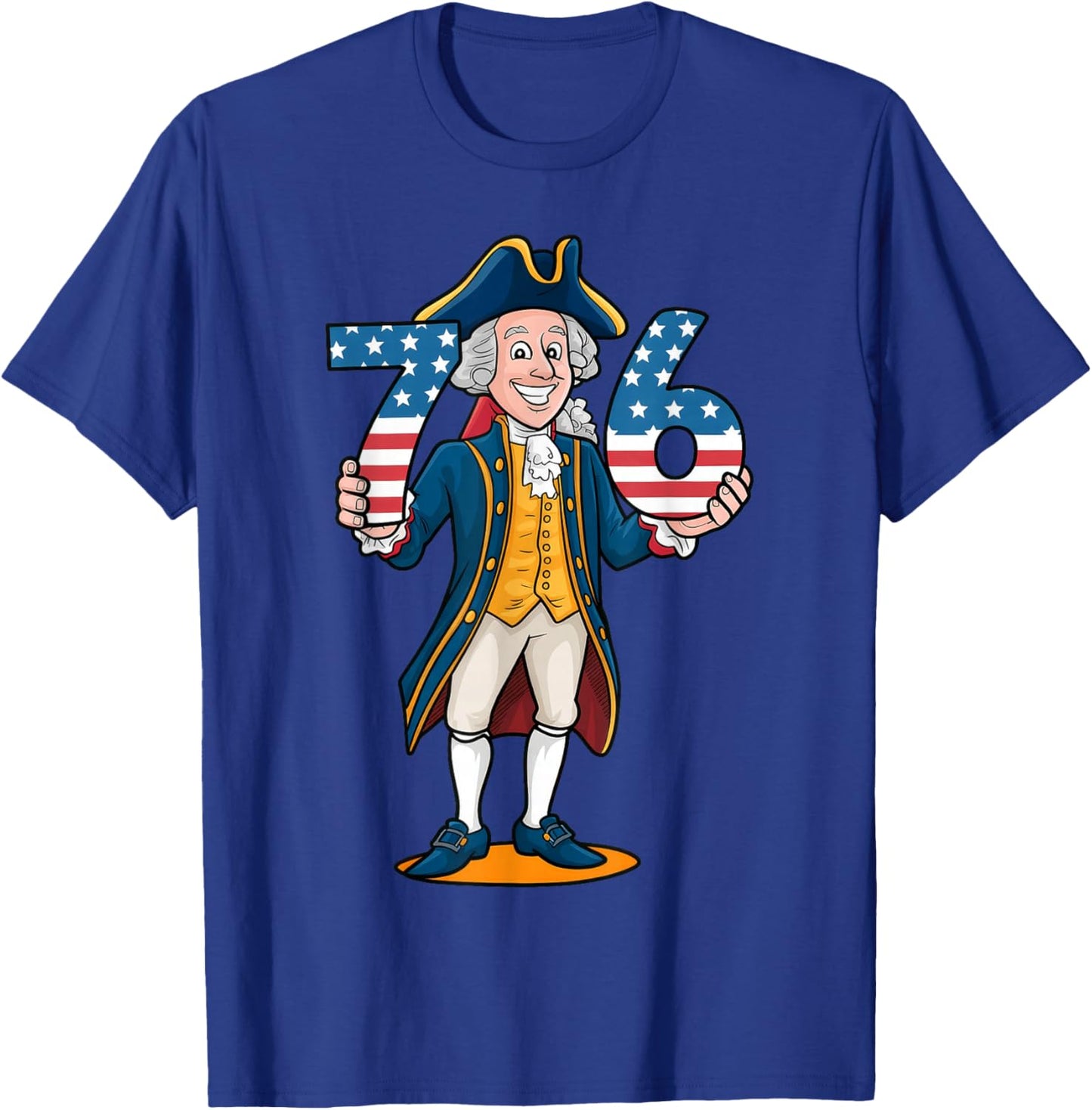 Six Seven 6 7 7 6 George Washington Teacher American T-Shirt - T-Shirt | Royal