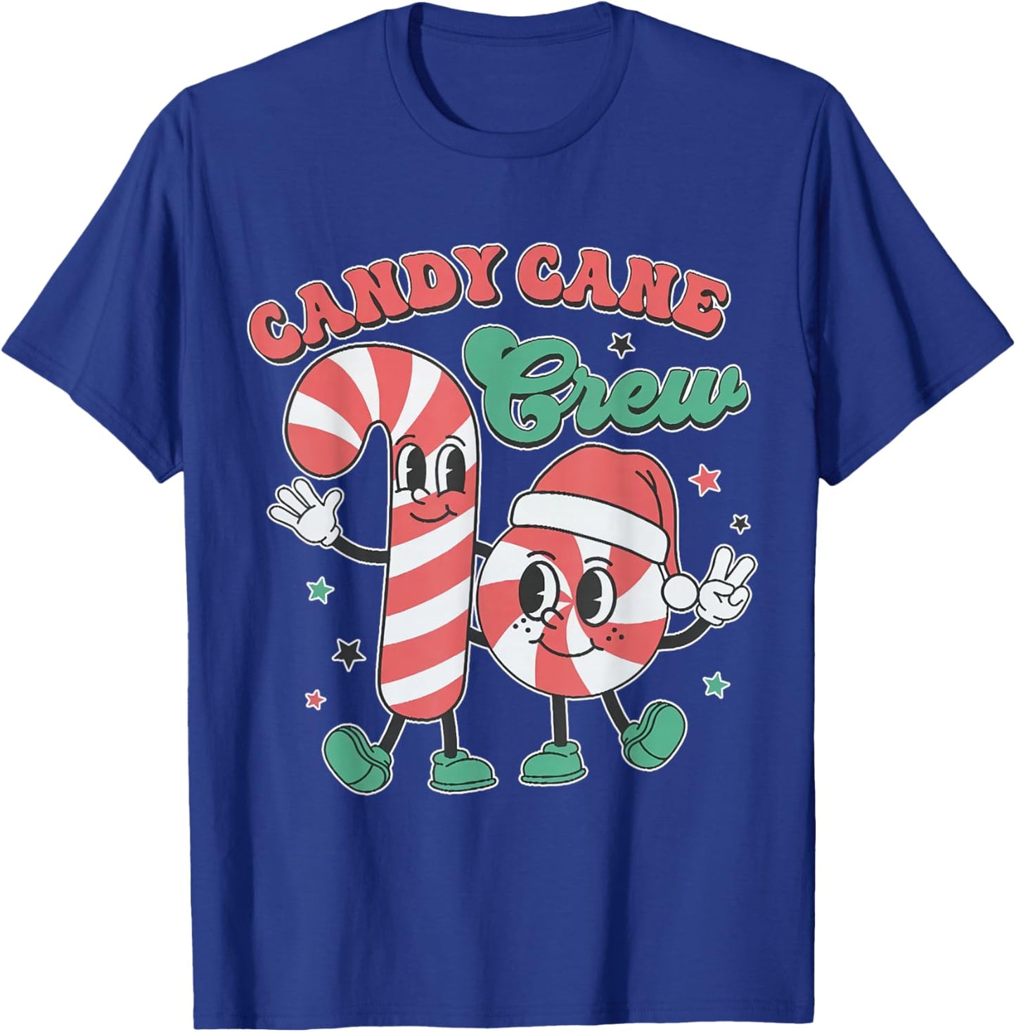 Candy Cane Crew - Funny Christmas Holiday Men Women T-Shirt - T-Shirt | Royal