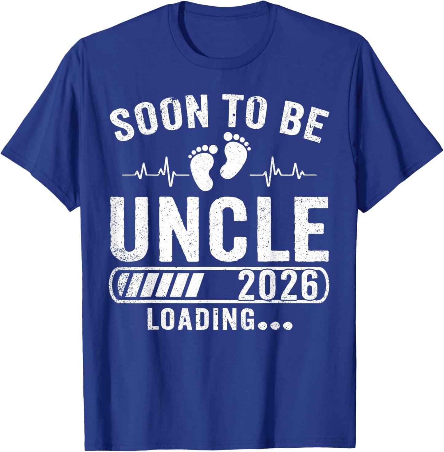 Retro Soon to Be Uncle 2026 Loading Pregnancy Announcement T-Shirt - T-Shirt | Royal