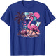 Summer Flamingo Beach Chair Tree Vacation Women Girls Kids T-Shirt - T-Shirt | Royal