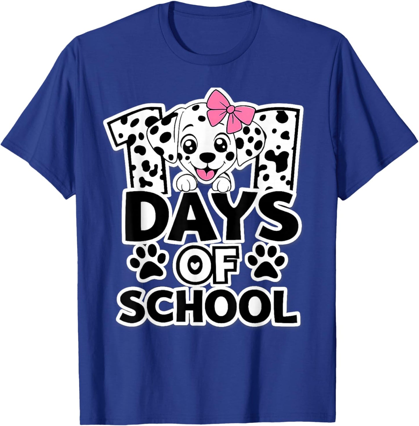 101 Days of School Dog 101 Days Brighter Teacher Girl Boy T-Shirt - T-Shirt | Royal