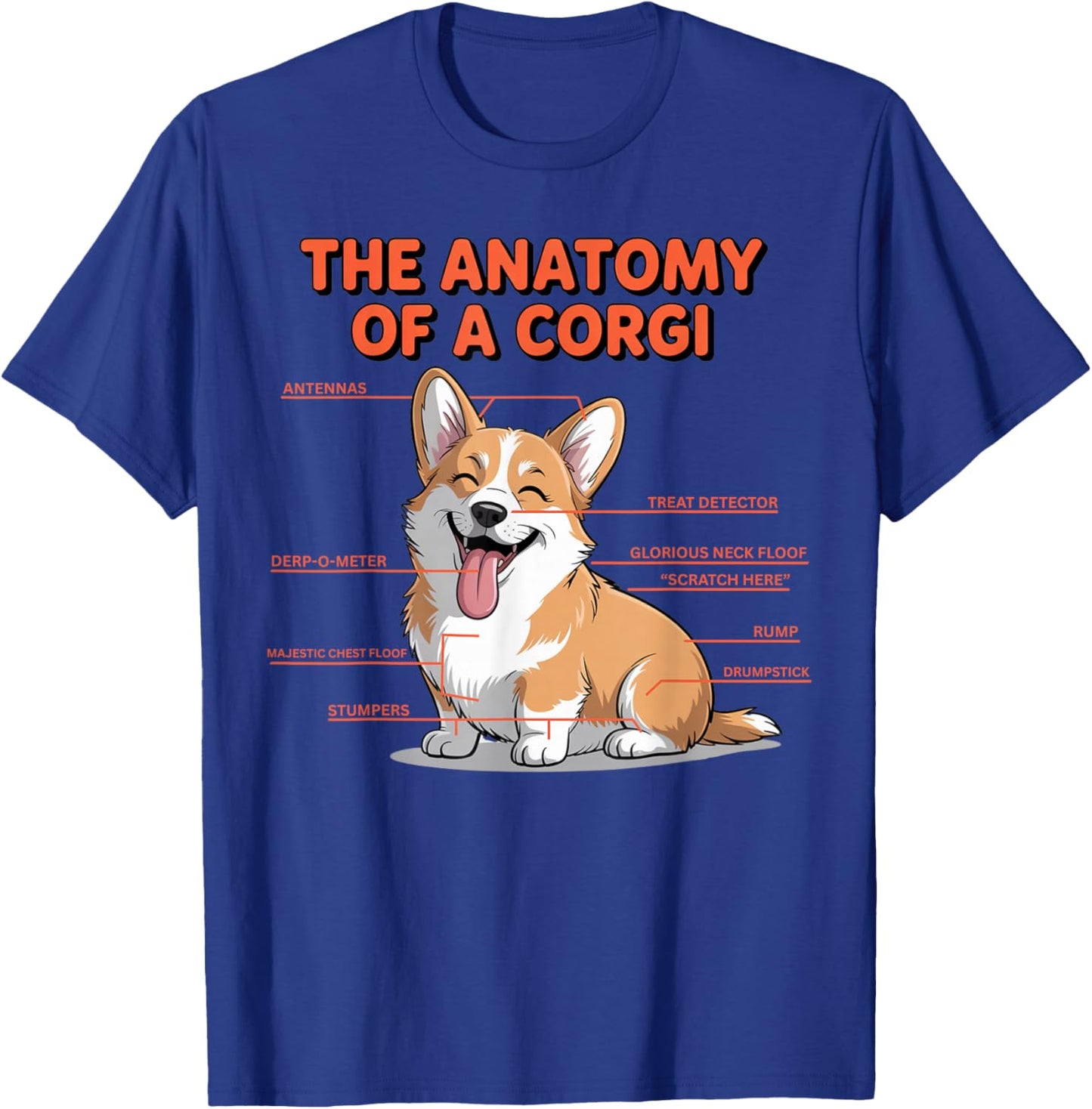 Anatomy of A Corgi Owner Dog Trainer Cute Corgi T-Shirt - T-Shirt | Royal
