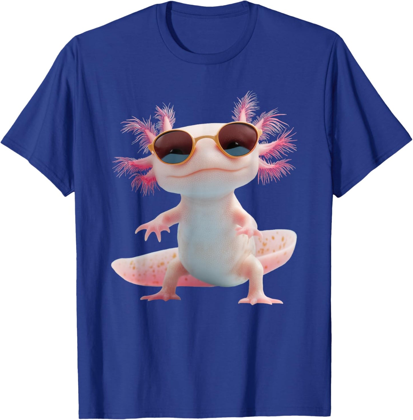 Axolotl Wearing Sunglasses Kawaii Funny Graphic T-Shirt - T-Shirt | Royal