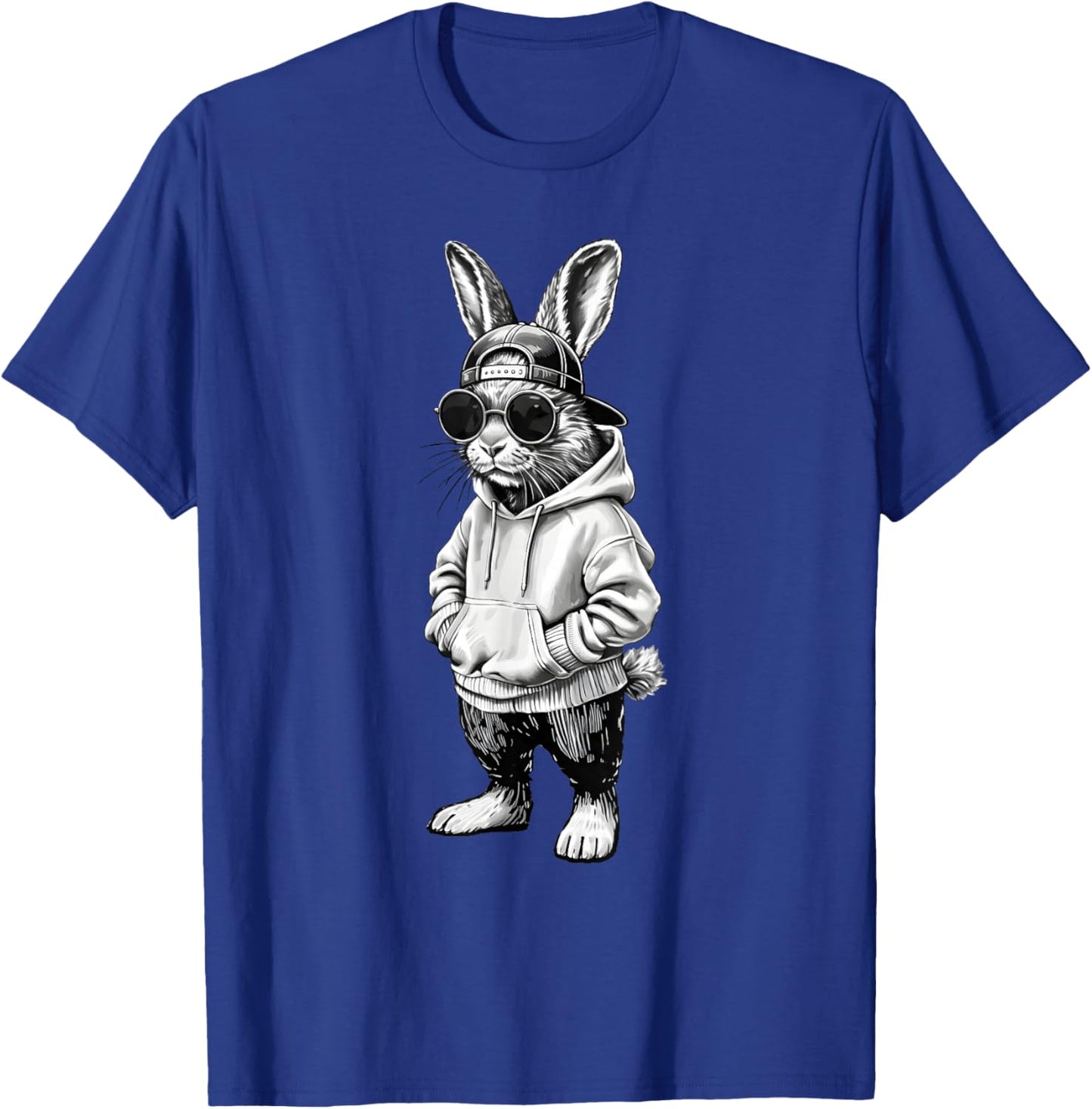 Happy Easter Rabbit Bunny Sunglasses Cap Boys Men Kids T-Shirt - T-Shirt | Royal