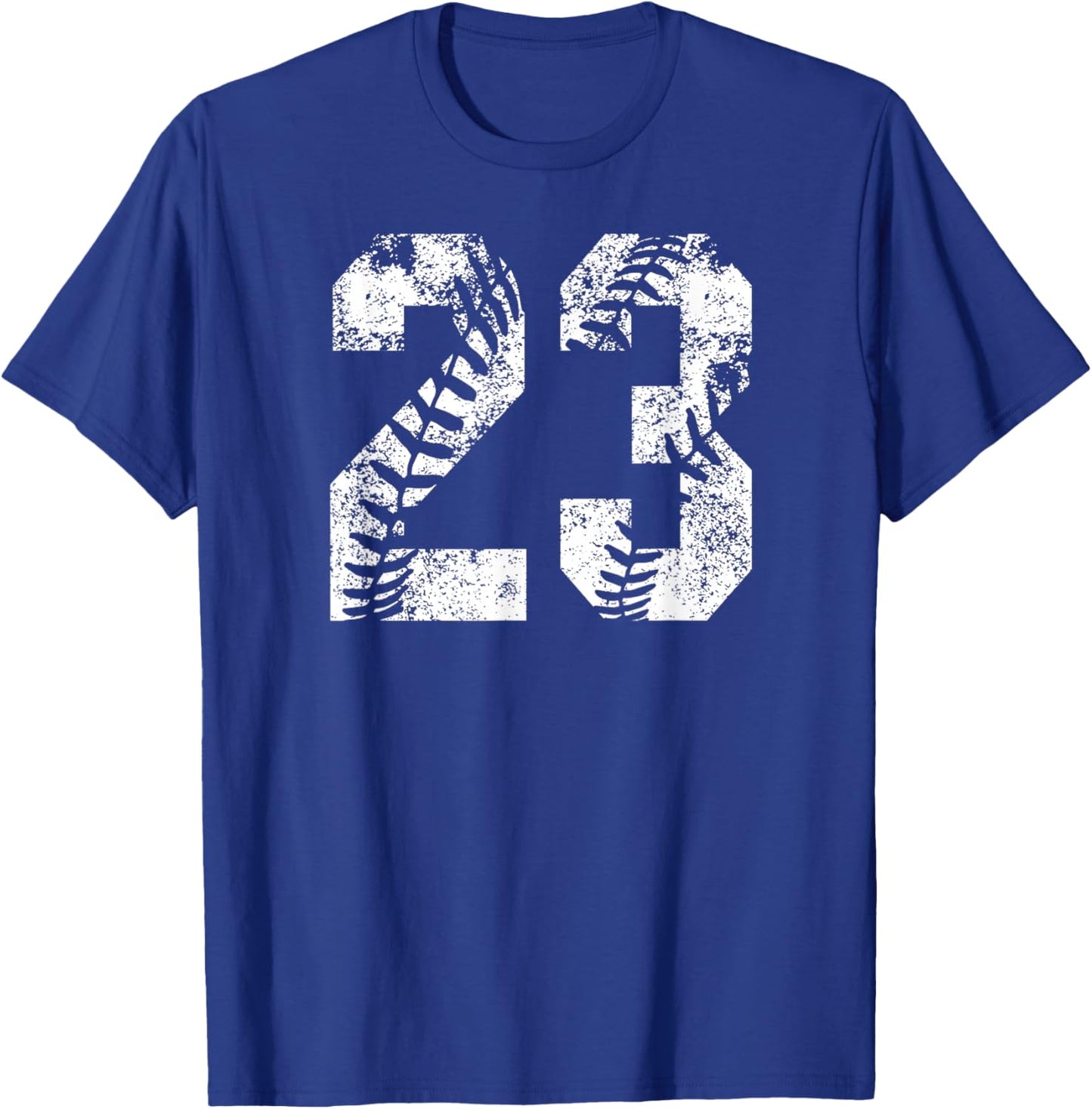 Vintage White Baseball Number 23 Jersey Player Uniform T-Shirt - T-Shirt | Royal