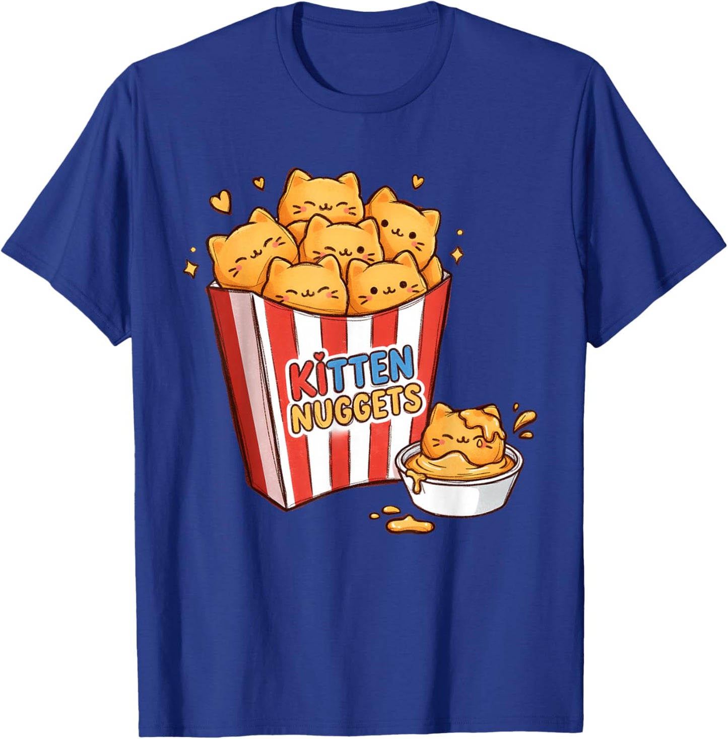 Kitten Nuggets Cat Lover Kitty Chicken Nuggets Fast Food T-Shirt - T-Shirt | Royal